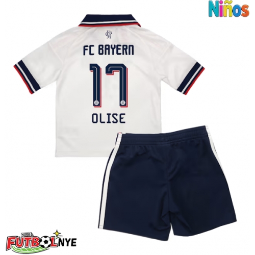 Camiseta Bayern Munich Michael Olise #17 Visitante Equipación para niños 2026-27 manga corta (+ pantalones cortos)